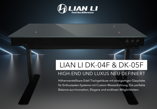 Lian Li DK-04F und DK-05F: Tischgehäuse für individuelle Kühlsysteme