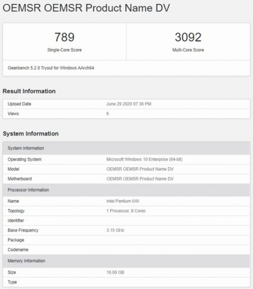 Snapdragon 8cx Plus benchmark 696x796