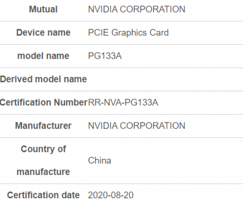 Nvidia Ampere: GeForce RTX 3000 in Südkorea registriert?