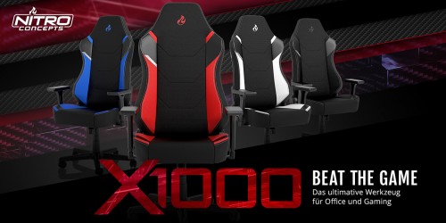 Nitro Concepts X1000: Gaming-Stühle ab sofort bei Caseking erhältlich