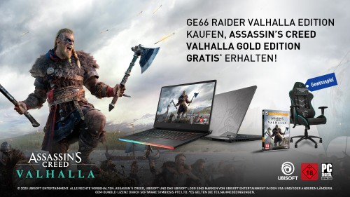 MSI GE66 Raider in der AC: Valhalla Special Edition