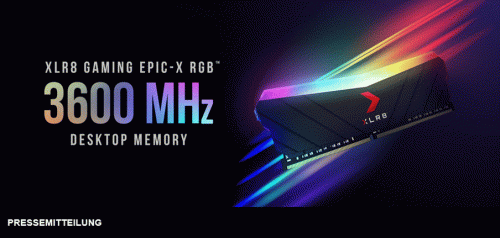 PNY XLR8 Gaming Epic-X RGB: DDR4-RAM mit Beleuchtung und 3600 MHz