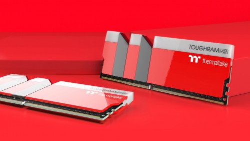 Theramltake TOUGHRAM RGB Racing Red DDR4 Memory Kit 3,600Mhz 16GB (8GB x2) 1