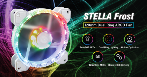 Gelid präsentiert mit Stella Frost einen Dual-Ring-RGB-Lüfter