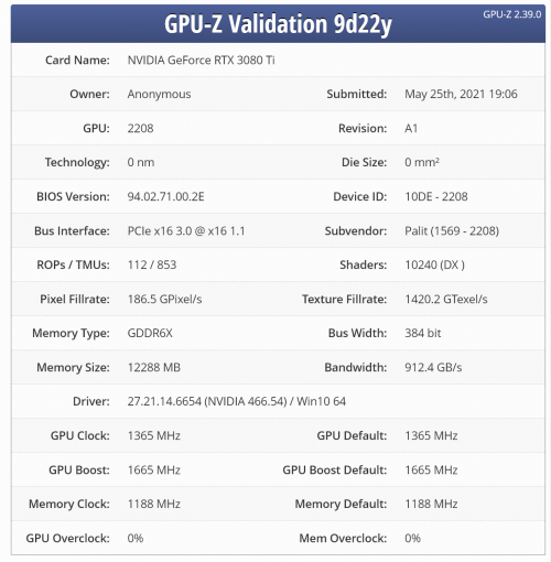 GeForce RTX 3080 Ti: Spezifikationen von GPU-Z aufgedeckt
