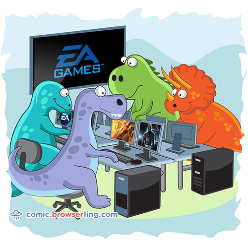 EA Programming Team

For more Chrome jokes, Firefox jokes, Safari jokes and Opera jokes visit https://comic.browserling.com. New cartoons, comics and jokes about browsers every week!