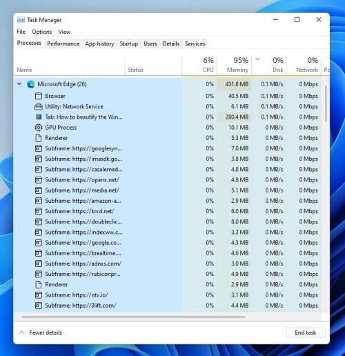 Windows 11: Task-Manager soll überarbeitet und verbessert werden