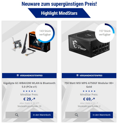 Mega-Deal: MSI MPG A750GF 750 Watt Gold Netzteil für 49 Euro!