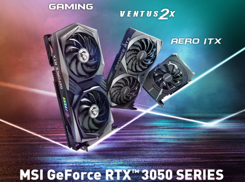 MSI GeForce RTX 3050 Serie: Drei unterschiedliche Modelle vorgestellt