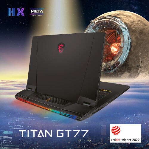 Bild: MSI Titan GT77: Gaming-Laptop mit Intel Core HX Prozessor und RTX 3080 Ti Grafikkarte