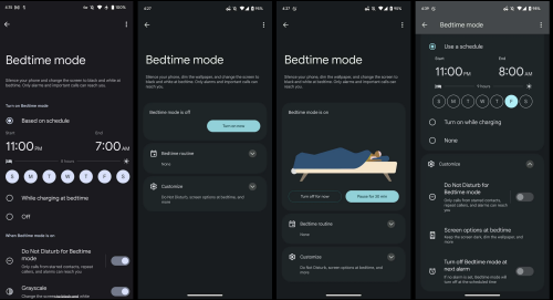 Android 13: Überarbeiteter Schlafmodus mit Schwarzweiß-Ansicht