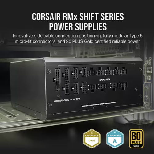Corsair RM1200x Shift: Vollmodulares ATX-3.0-Netzteil mit seitlich angelegten Anschlüssen