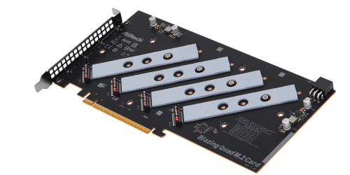 ASRock: Erweiterungskarte für bis zu vier M.2-Karten mit PCIe 5.0