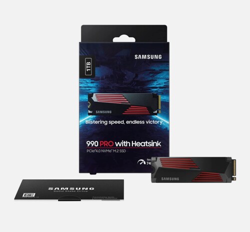 Samsung 990 Pro Heatsink: Schnelle PCIe-4.0-SSD mit Kühlkörper und PS5 geeignet