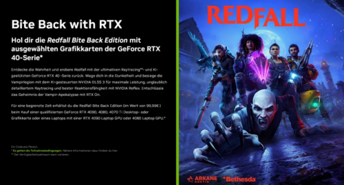 Nvidia: Neues Bundle mit GeForce-RTX-40-Grafikkarten und Redfall