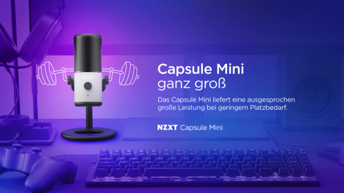 Bild: NZXT Capsule Mini: USB-Mikrofon mit Geräuschunterdrückung