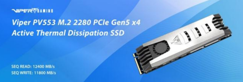 Patriot Viper PV553: Neue PCIe-5.0-SSD mit aktivem Kühler
