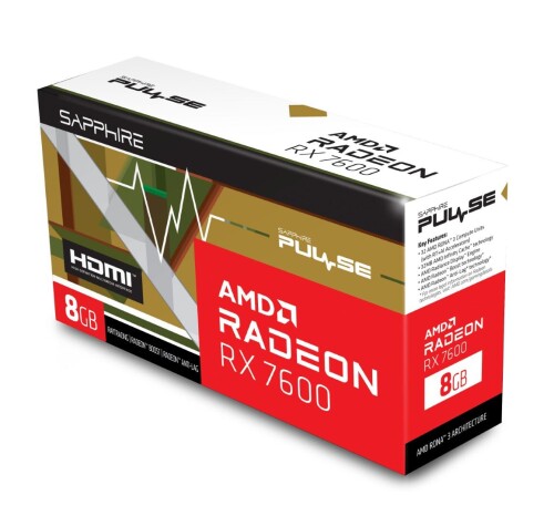 Sapphire Pulse AMD Radeon RX 7600 mit 8 GB GDDR6 für 1080p-Gaming