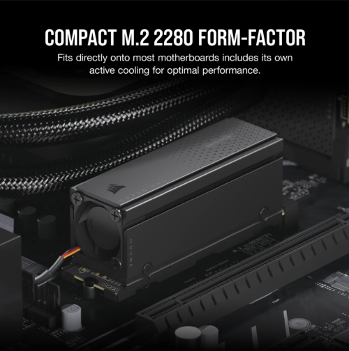 Corsair MP 700 Pro: PCIe 5.0 M.2-SSD mit aktivem Kühler