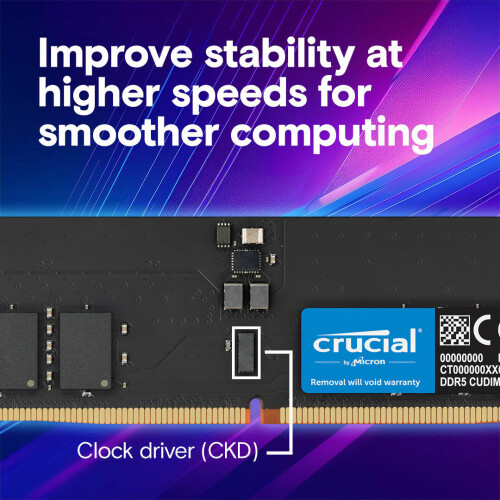 Crucial zeigt neue DDR5-CUDIMMs mit eigenem Taktgeber