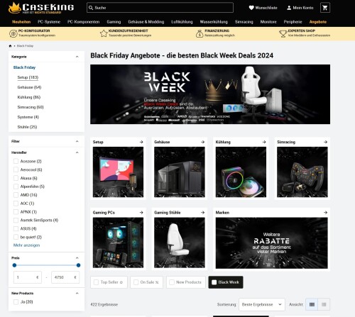 Bild: Caseking Black Week: Letzte Chance auf Angebote! Simracing, Gaming-PCs und mehr