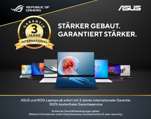 Bild zu ASUS verlängert Notebook-Garantie: Drei Jahre Schutz für fast alle Modelle ASUS verlängert Notebook-Garantie: Drei Jahre Schutz für fast alle Modelle