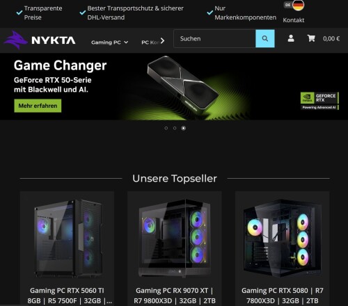 Nykta PC - neuer deutscher Systemintegrator von bekannten PC-Enthusiasten geht an den Start