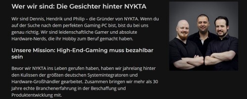 Nykta PC - neuer deutscher Systemintegrator von bekannten PC-Enthusiasten geht an den Start